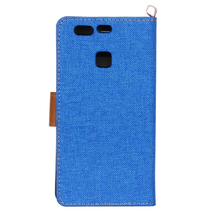 For Huawei  P9 Denim Texture Horizontal Flip Leather Case with Holder & Card Slots