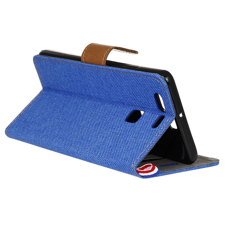 For Huawei  P9 Denim Texture Horizontal Flip Leather Case with Holder & Card Slots