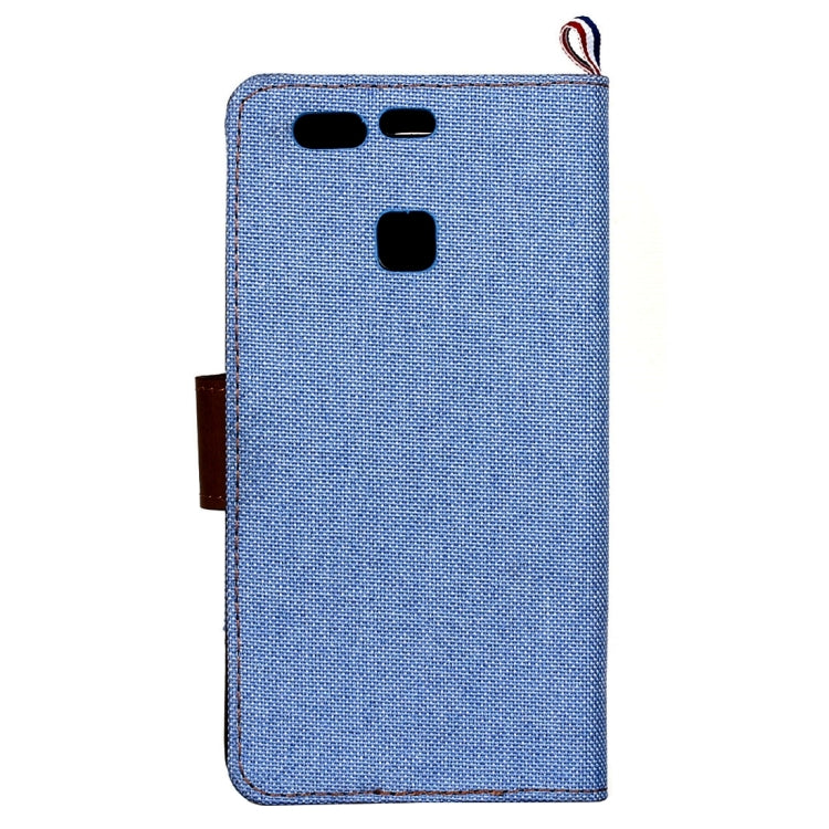 For Huawei  P9 Denim Texture Horizontal Flip Leather Case with Holder & Card Slots