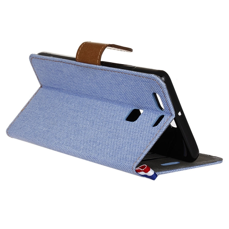 For Huawei  P9 Denim Texture Horizontal Flip Leather Case with Holder & Card Slots