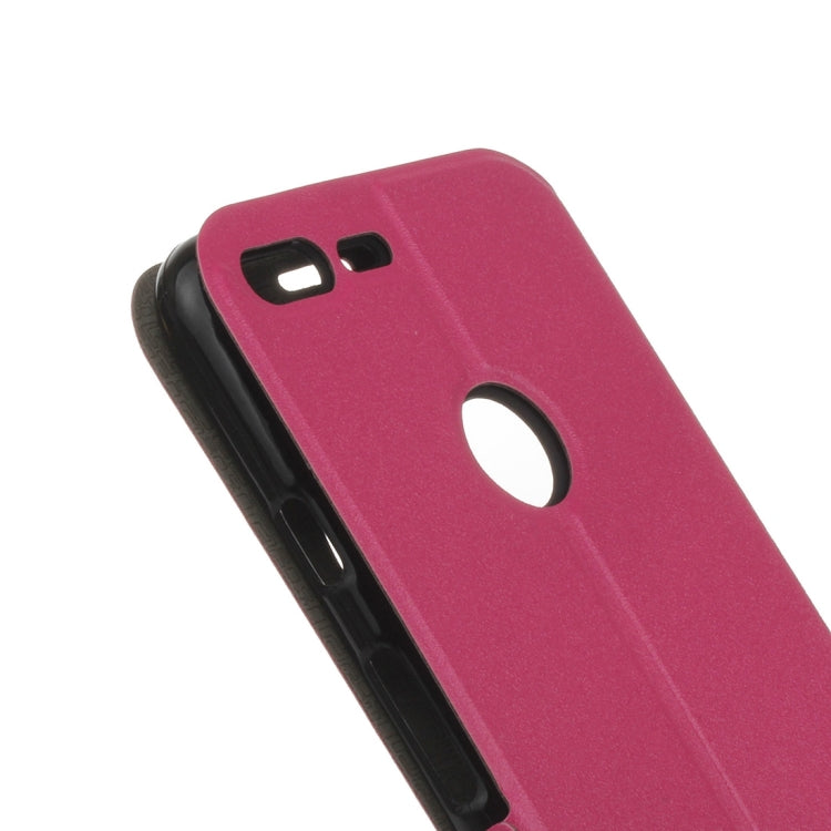 For Google Pixel XL Horizontal Flip Leather Case with Call Display ID & Holder