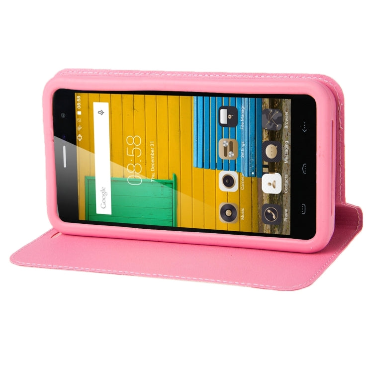 HOMTOM for HT7, 5.5 inch Smartphone Matte Surface Horizontal Flip Leather Case with Holder & Screen Protector Film