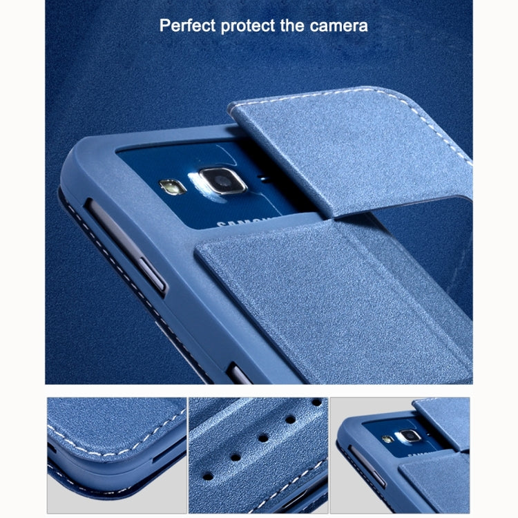 HOMTOM for HT7, 5.5 inch Smartphone Matte Surface Horizontal Flip Leather Case with Holder & Screen Protector Film