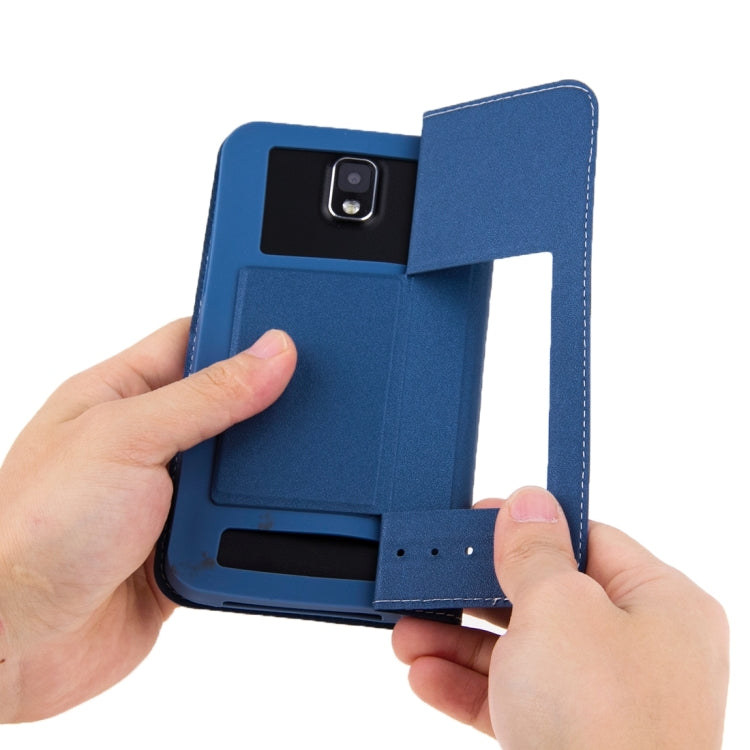 HOMTOM for HT7, 5.5 inch Smartphone Matte Surface Horizontal Flip Leather Case with Holder & Screen Protector Film