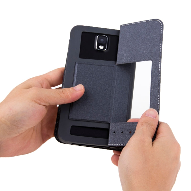 HOMTOM for HT3, 5.0 inch Smartphone Matte Surface Horizontal Flip Leather Case with Holder & Screen Protector Film