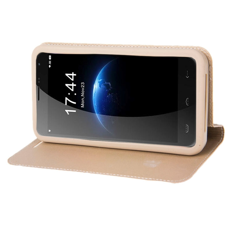 HOMTOM for HT3, 5.0 inch Smartphone Matte Surface Horizontal Flip Leather Case with Holder & Screen Protector Film