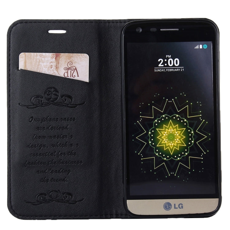 For LG G5 Lambskin Texture Horizontal Flip Magnetic Leather Case with Holder and Card Slot