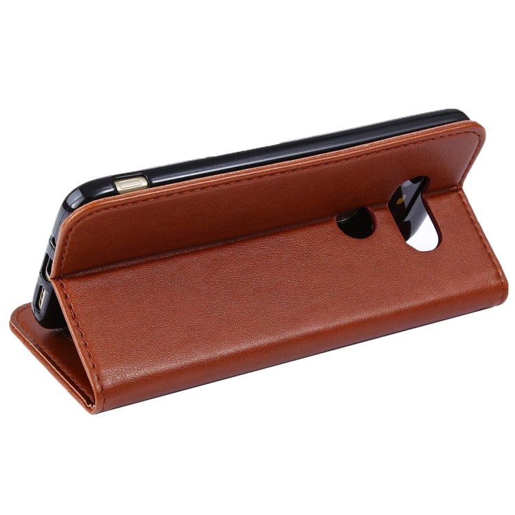 For LG G5 Lambskin Texture Horizontal Flip Magnetic Leather Case with Holder and Card Slot