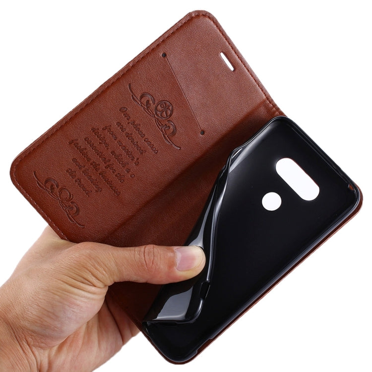 For LG G5 Lambskin Texture Horizontal Flip Magnetic Leather Case with Holder and Card Slot