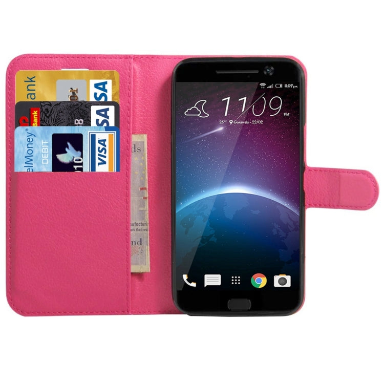 For HTC 10 Litchi Texture Horizontal Flip Leather Case with Holder & Card Slots & Wallet