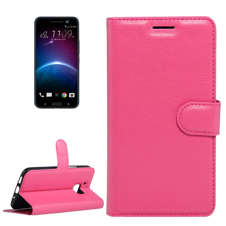 For HTC 10 Litchi Texture Horizontal Flip Leather Case with Holder & Card Slots & Wallet