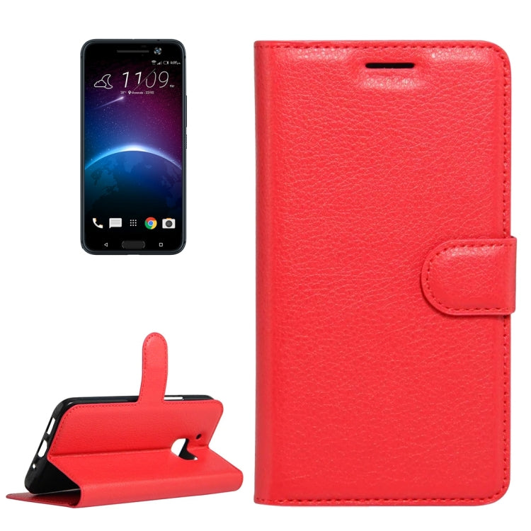 For HTC 10 Litchi Texture Horizontal Flip Leather Case with Holder & Card Slots & Wallet