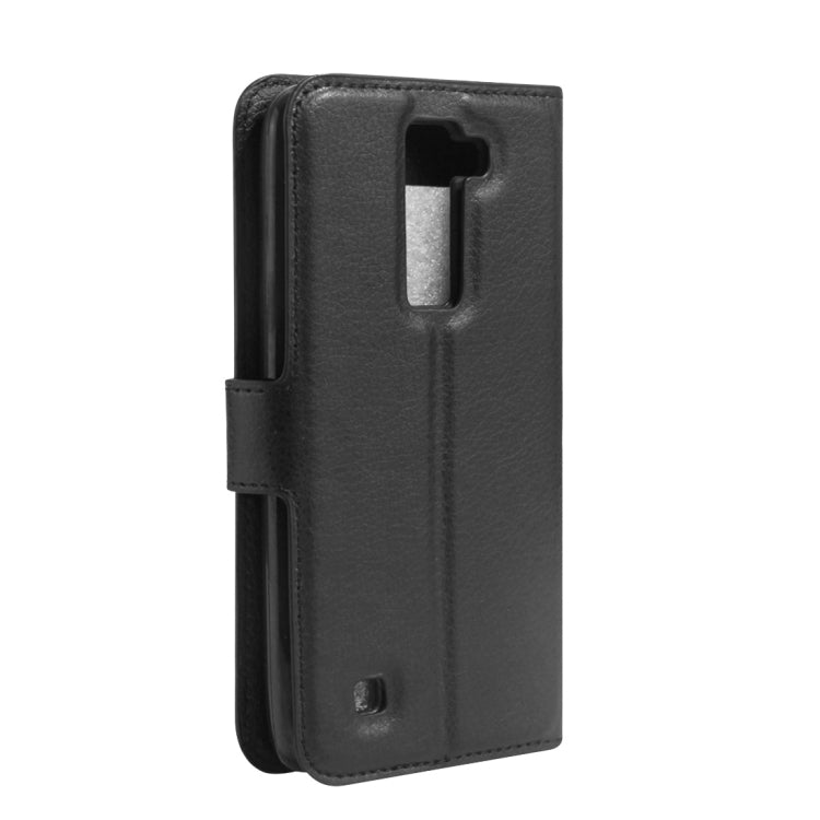 For LG K8 Litchi Texture Horizontal Flip Leather Case with Holder & Card Slots & Wallet