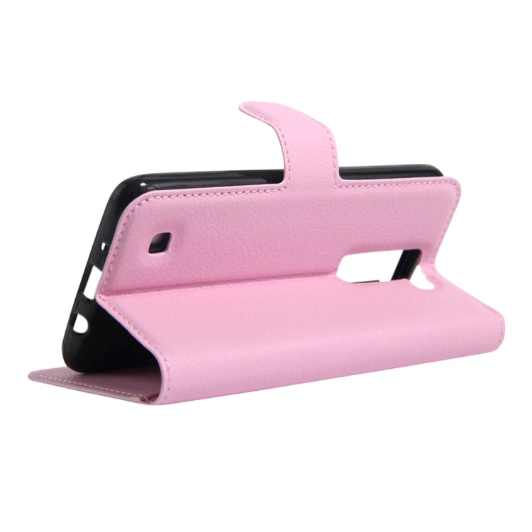 For LG K8 Litchi Texture Horizontal Flip Leather Case with Holder & Card Slots & Wallet