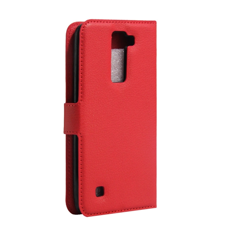 For LG K8 Litchi Texture Horizontal Flip Leather Case with Holder & Card Slots & Wallet