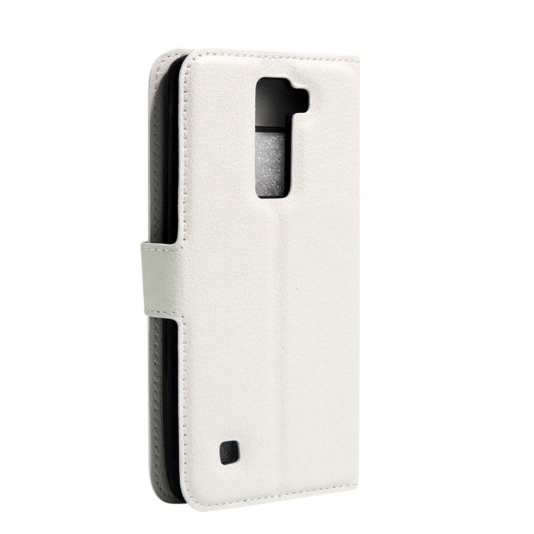 For LG K8 Litchi Texture Horizontal Flip Leather Case with Holder & Card Slots & Wallet