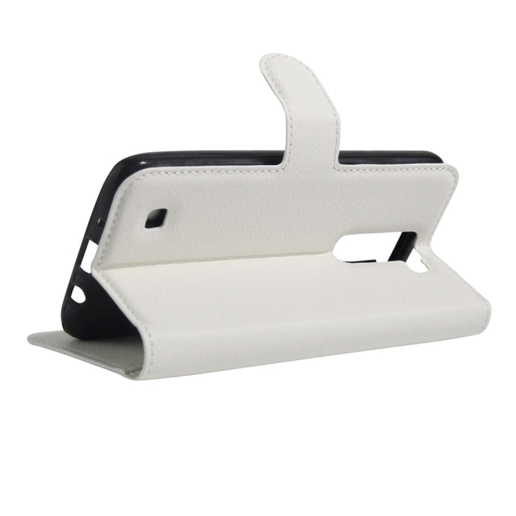 For LG K8 Litchi Texture Horizontal Flip Leather Case with Holder & Card Slots & Wallet