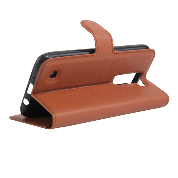 For LG K8 Litchi Texture Horizontal Flip Leather Case with Holder & Card Slots & Wallet