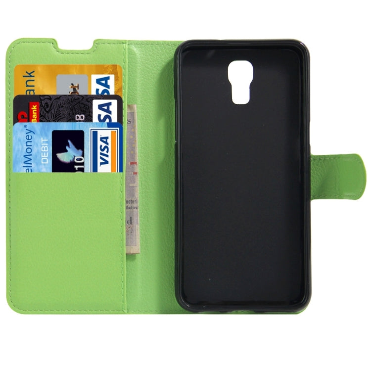 For LG X Screen Litchi Texture Horizontal Flip Leather Case with Holder & Card Slots & Wallet