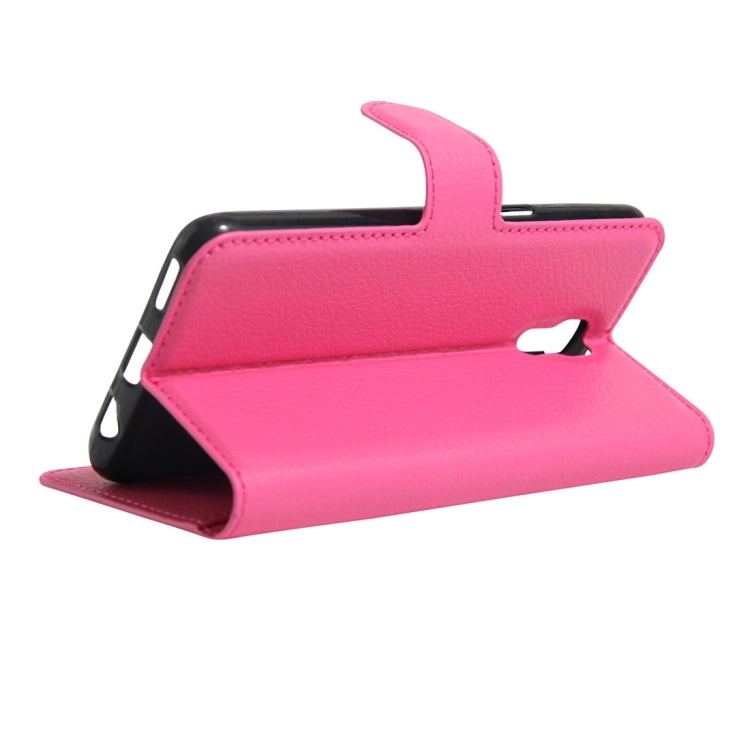 For LG X Screen Litchi Texture Horizontal Flip Leather Case with Holder & Card Slots & Wallet