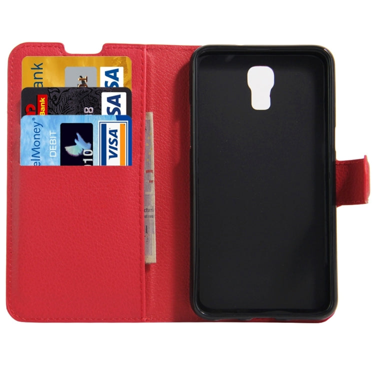 For LG X Screen Litchi Texture Horizontal Flip Leather Case with Holder & Card Slots & Wallet