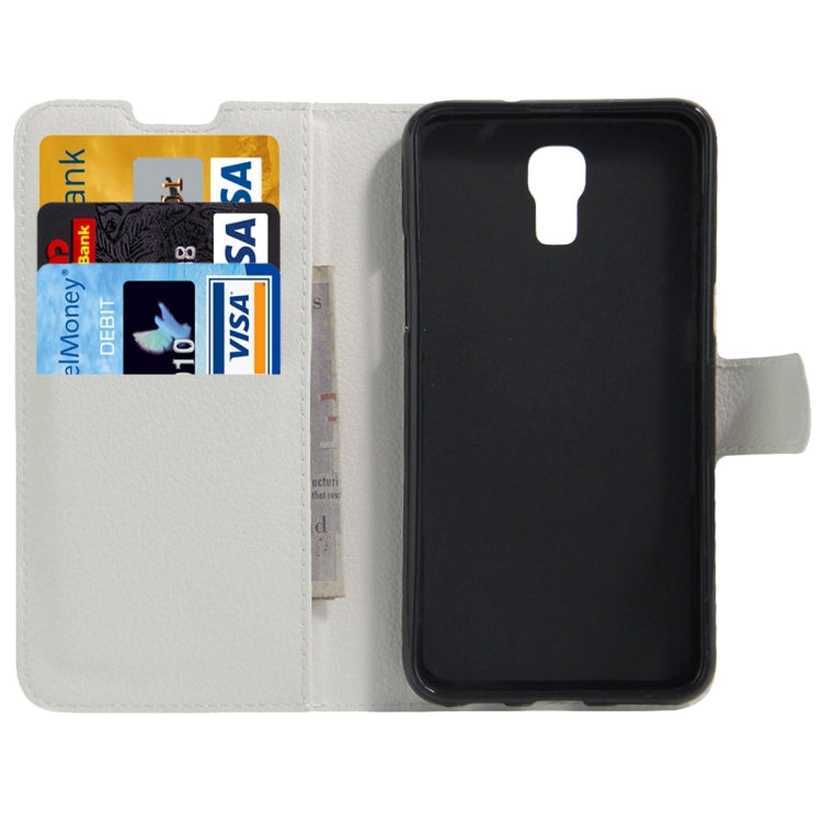 For LG X Screen Litchi Texture Horizontal Flip Leather Case with Holder & Card Slots & Wallet
