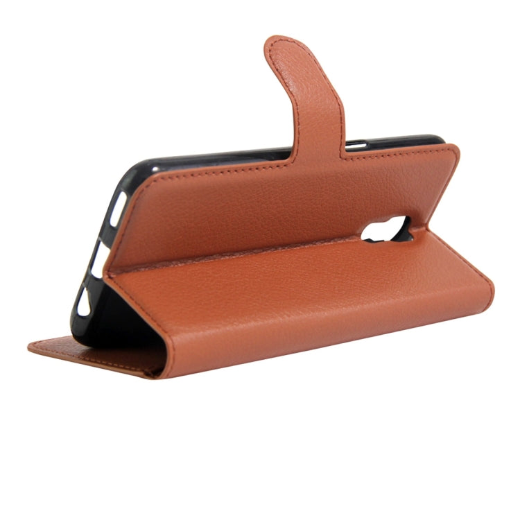 For LG X Screen Litchi Texture Horizontal Flip Leather Case with Holder & Card Slots & Wallet