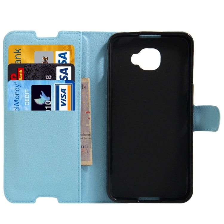 Alcatel TCL idol 4S Litchi Texture Horizontal Flip Genuine Leather Case with Holder & Card Slots & Wallet