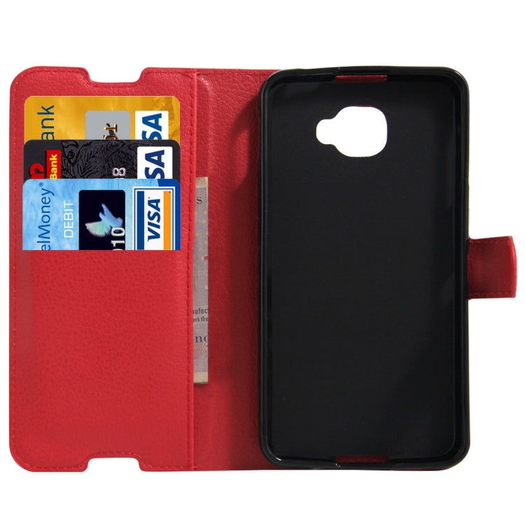 Alcatel TCL idol 4S Litchi Texture Horizontal Flip Genuine Leather Case with Holder & Card Slots & Wallet