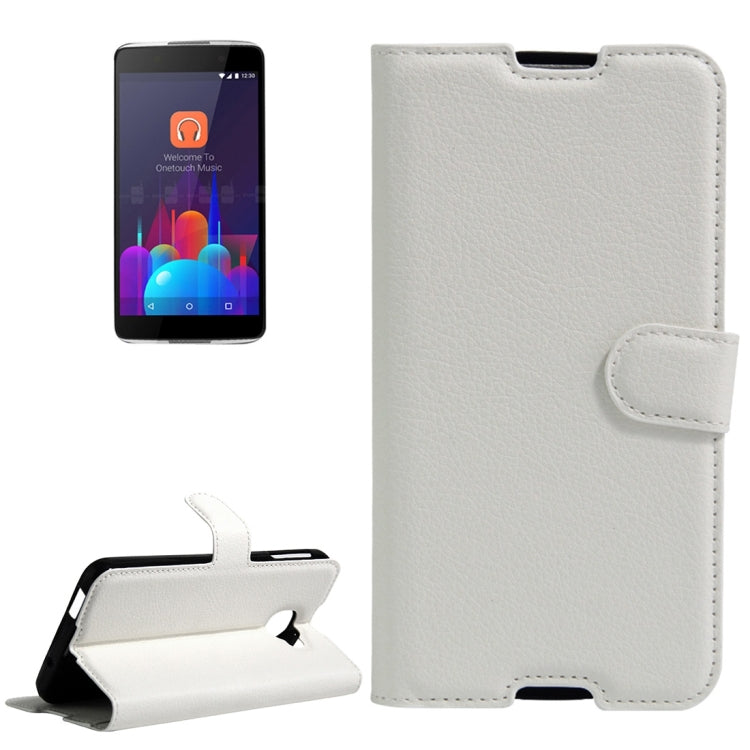 Alcatel TCL idol 4S Litchi Texture Horizontal Flip Genuine Leather Case with Holder & Card Slots & Wallet