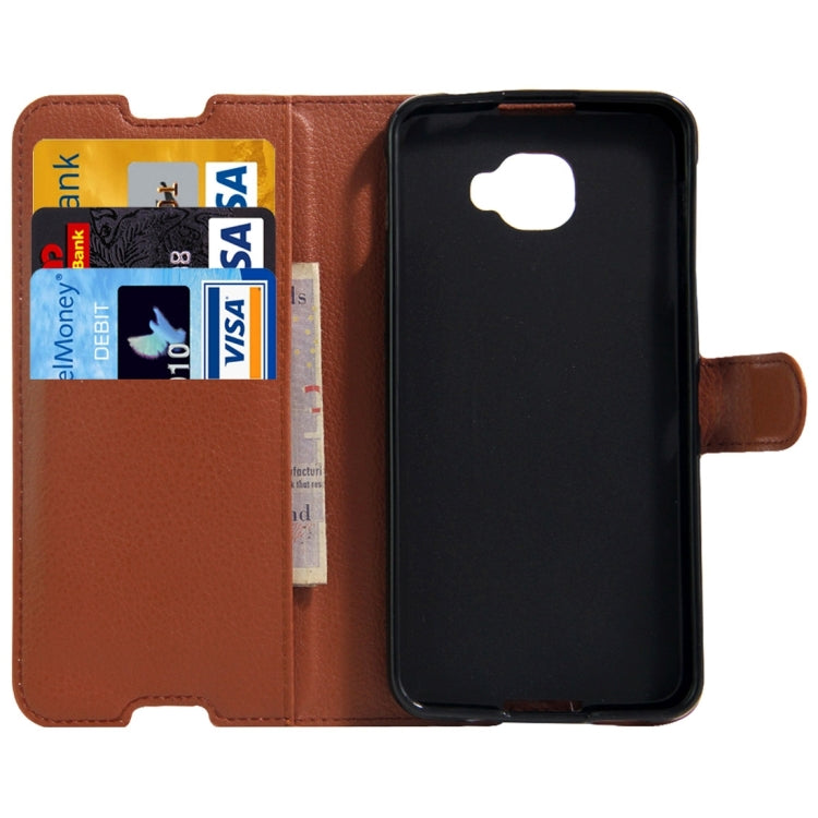 Alcatel TCL idol 4S Litchi Texture Horizontal Flip Genuine Leather Case with Holder & Card Slots & Wallet