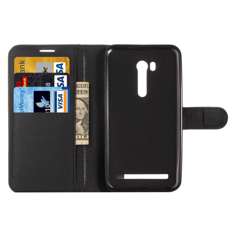 For ASUS Zenfone Go TV / ZB551KL Litchi Texture Horizontal Flip Genuine Leather Case with Holder & Card Slots & Wallet
