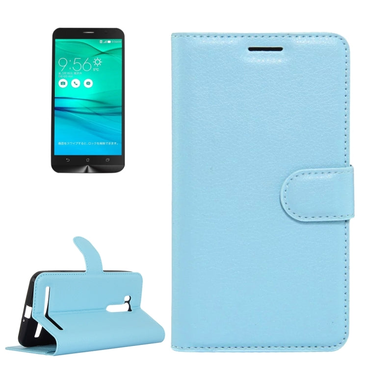 For ASUS Zenfone Go TV / ZB551KL Litchi Texture Horizontal Flip Genuine Leather Case with Holder & Card Slots & Wallet