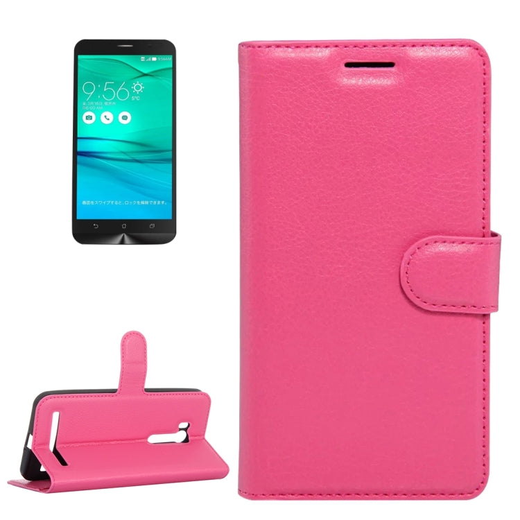 For ASUS Zenfone Go TV / ZB551KL Litchi Texture Horizontal Flip Genuine Leather Case with Holder & Card Slots & Wallet