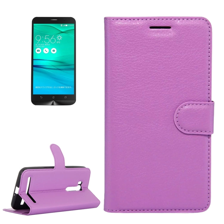 For ASUS Zenfone Go TV / ZB551KL Litchi Texture Horizontal Flip Genuine Leather Case with Holder & Card Slots & Wallet