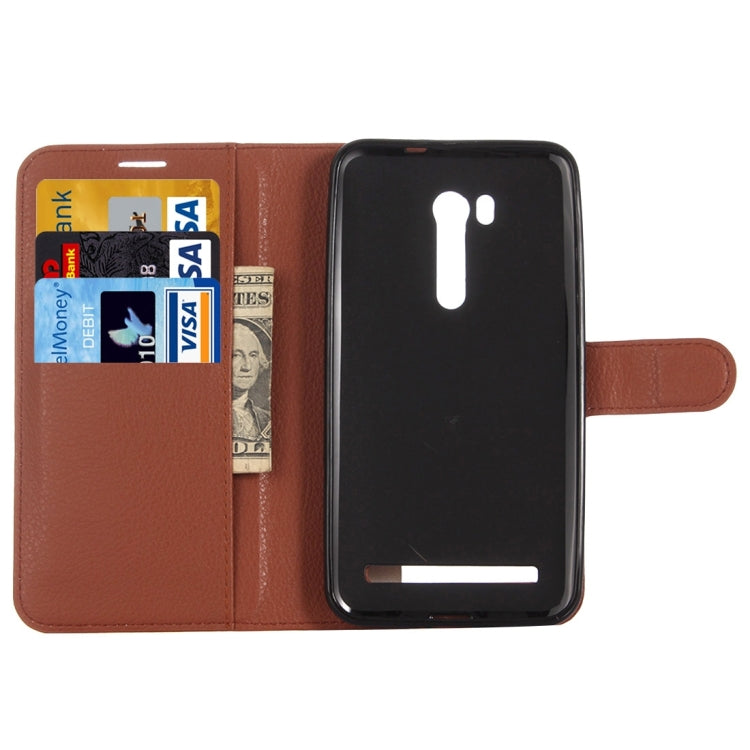 For ASUS Zenfone Go TV / ZB551KL Litchi Texture Horizontal Flip Genuine Leather Case with Holder & Card Slots & Wallet