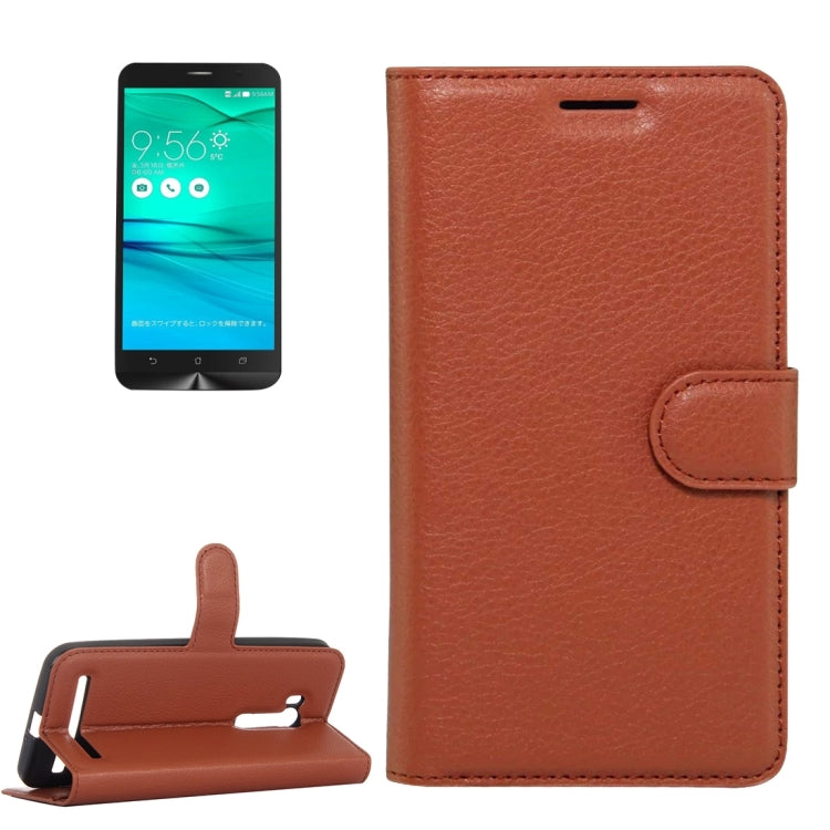 For ASUS Zenfone Go TV / ZB551KL Litchi Texture Horizontal Flip Genuine Leather Case with Holder & Card Slots & Wallet