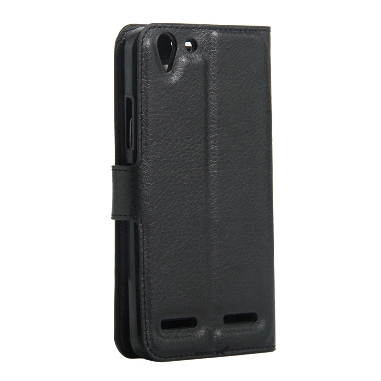For Lenovo  VIBE K5 Litchi Texture Horizontal Flip Genuine Leather Case with Holder & Card Slots & Wallet
