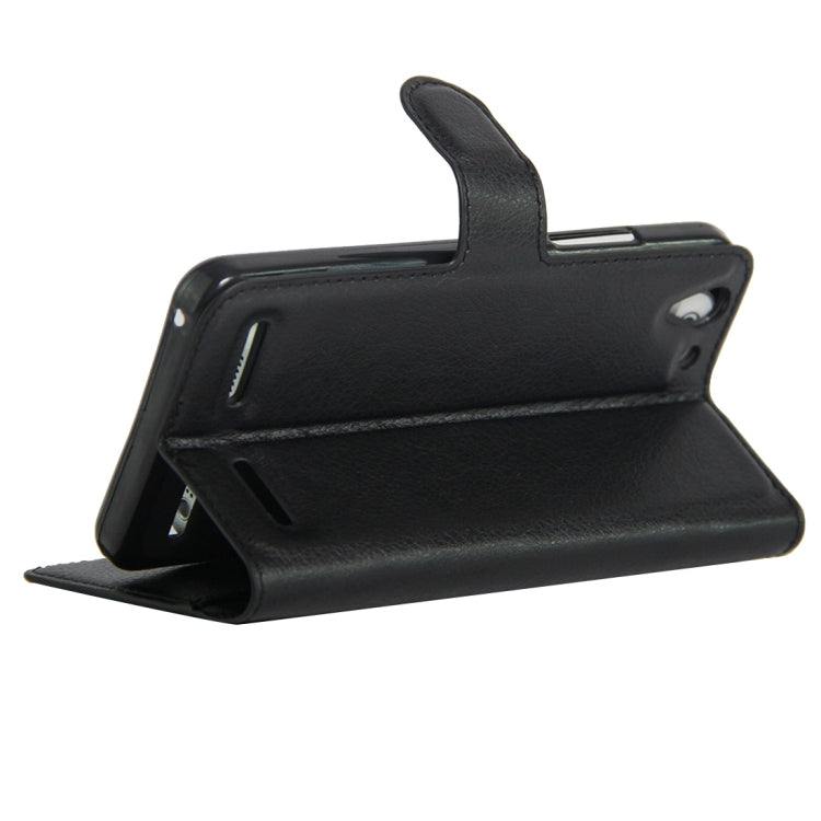 For Lenovo  VIBE K5 Litchi Texture Horizontal Flip Genuine Leather Case with Holder & Card Slots & Wallet