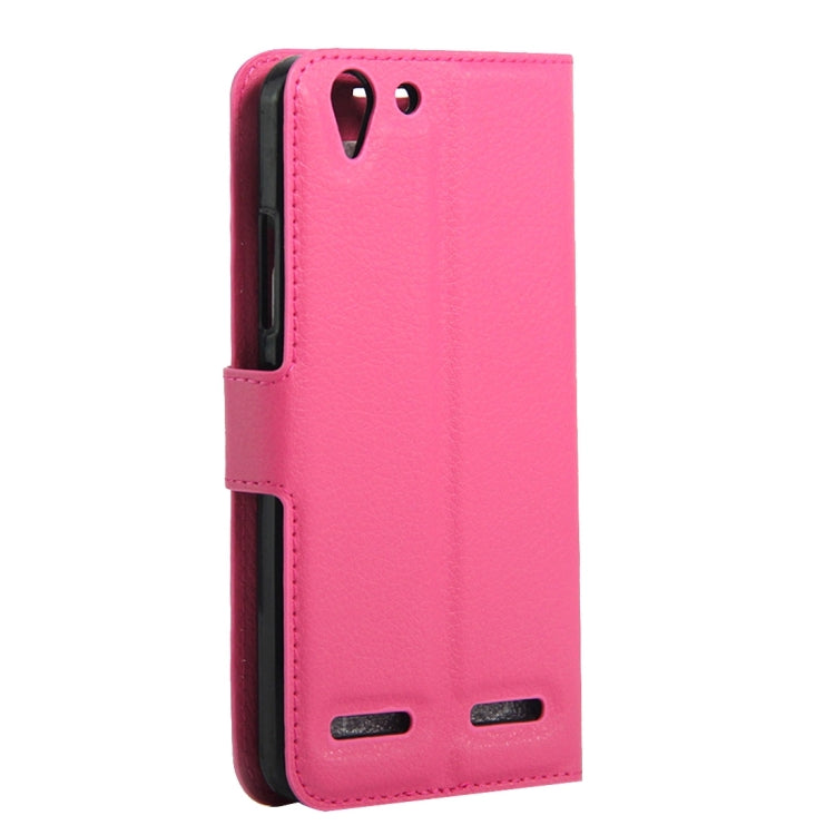 For Lenovo  VIBE K5 Litchi Texture Horizontal Flip Genuine Leather Case with Holder & Card Slots & Wallet