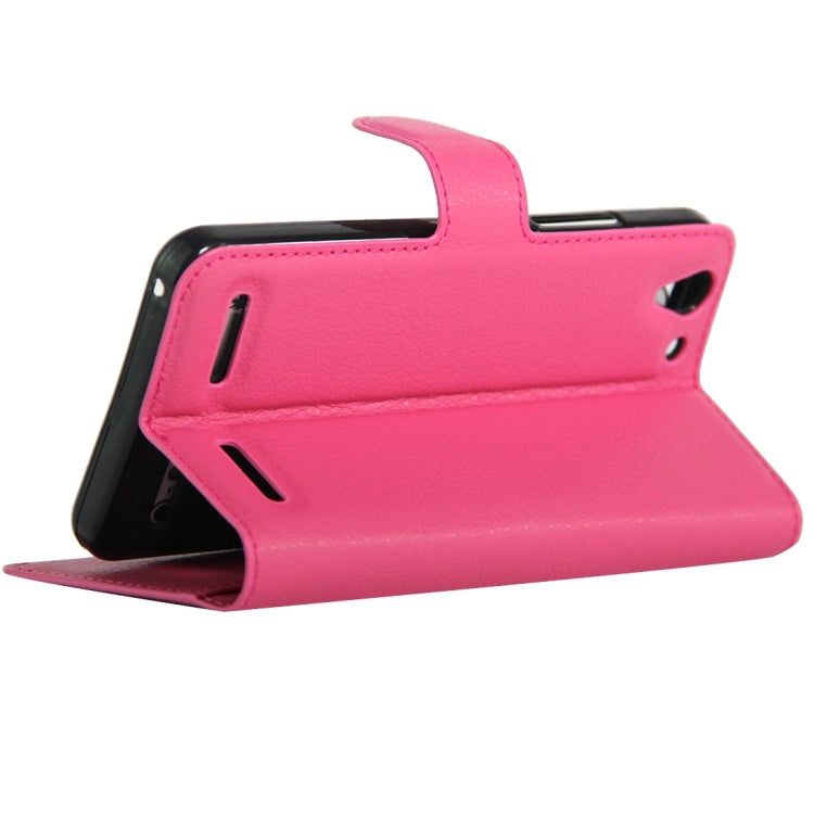 For Lenovo  VIBE K5 Litchi Texture Horizontal Flip Genuine Leather Case with Holder & Card Slots & Wallet