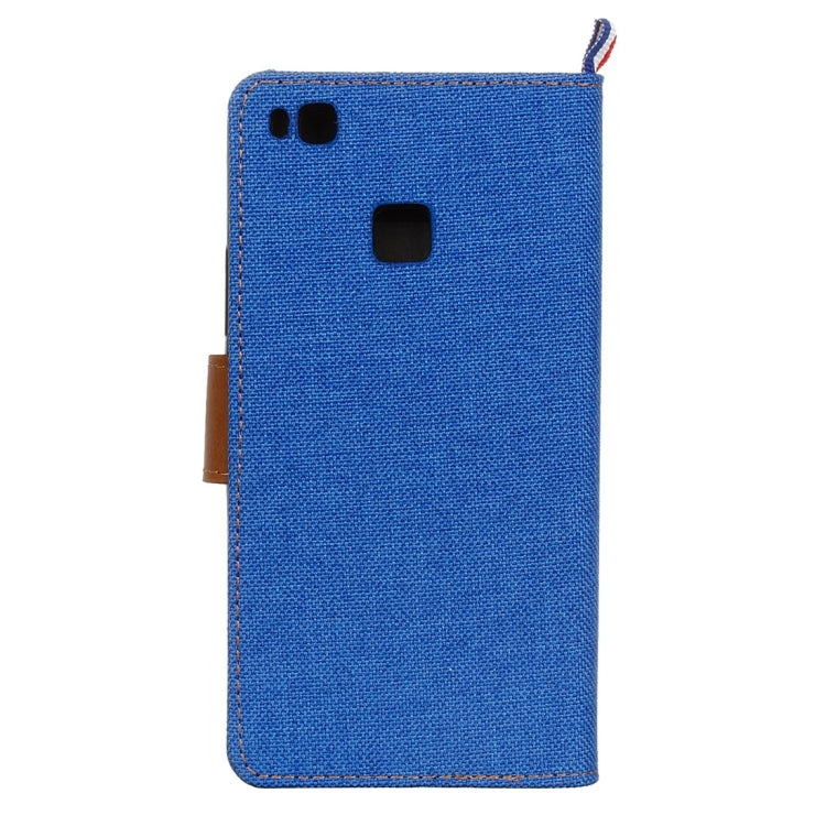 For Huawei  P9 Lite Denim Texture Horizontal Flip Leather Case with Holder & Card Slots