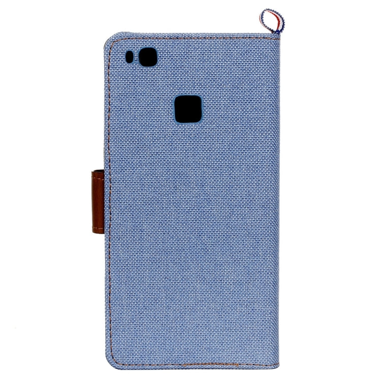 For Huawei  P9 Lite Denim Texture Horizontal Flip Leather Case with Holder & Card Slots