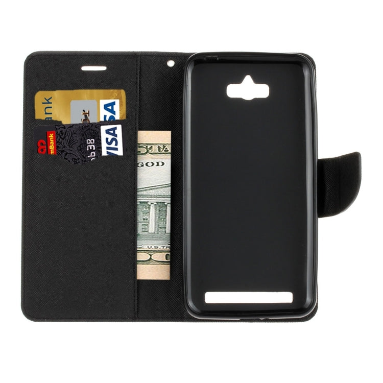 For Asus ZenFone Max / ZC550KL 5.5 Inch Cross Texture Horizontal Flip Leather Case with Holder & Card Slots & Wallet