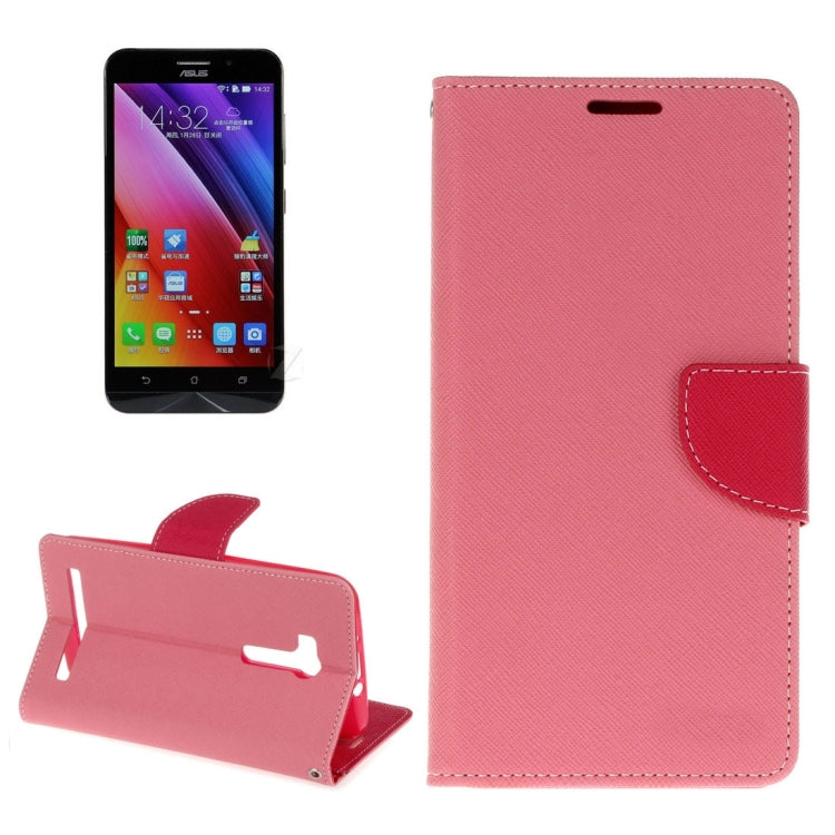 For Asus ZenFone Max / ZC550KL 5.5 Inch Cross Texture Horizontal Flip Leather Case with Holder & Card Slots & Wallet