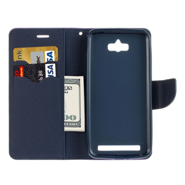 For Asus ZenFone Max / ZC550KL 5.5 Inch Cross Texture Horizontal Flip Leather Case with Holder & Card Slots & Wallet