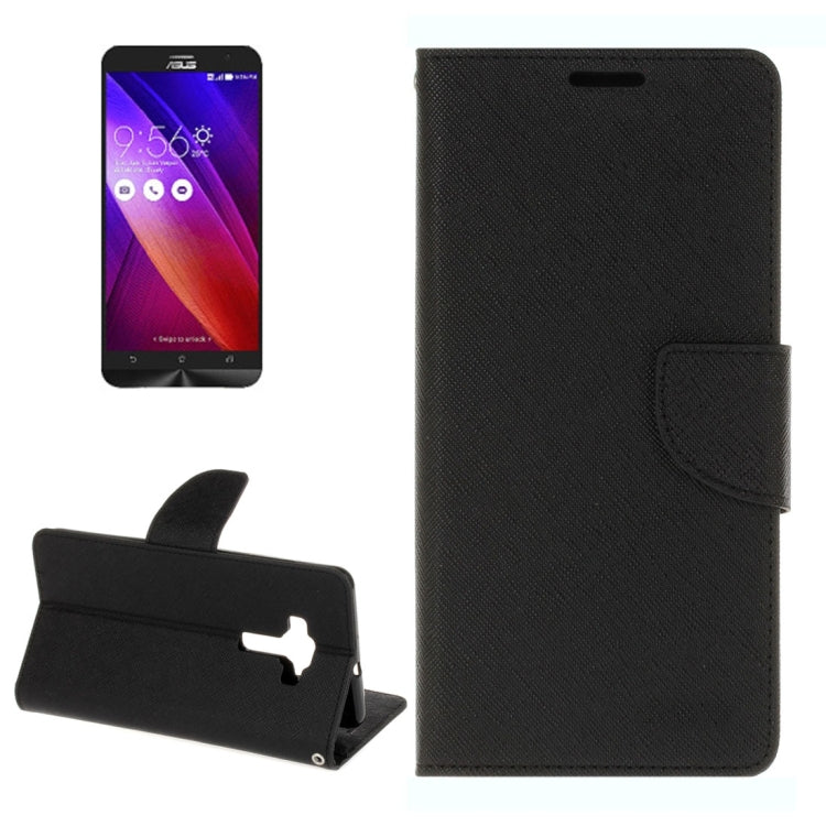 For ASUS ZE552KL Cross Texture Horizontal Flip Leather Case with Holder & Card Slots & Wallet