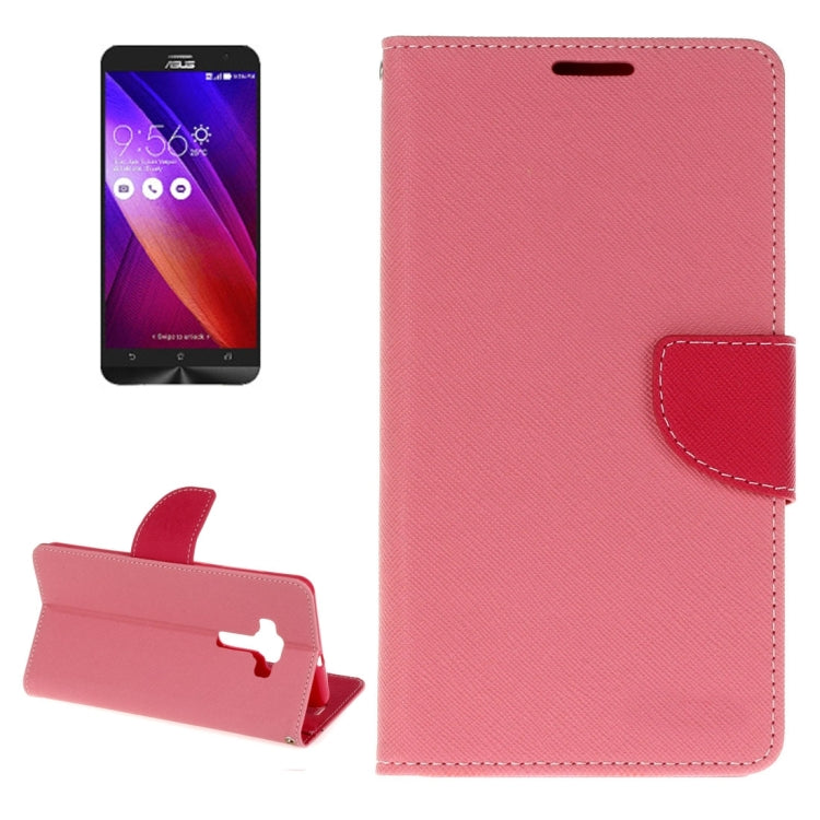 For ASUS ZE552KL Cross Texture Horizontal Flip Leather Case with Holder & Card Slots & Wallet