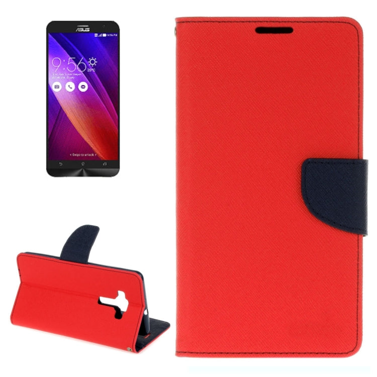 For ASUS ZE552KL Cross Texture Horizontal Flip Leather Case with Holder & Card Slots & Wallet