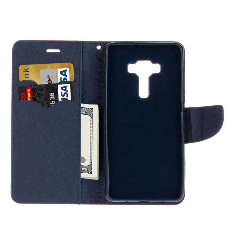 For ASUS ZE552KL Cross Texture Horizontal Flip Leather Case with Holder & Card Slots & Wallet